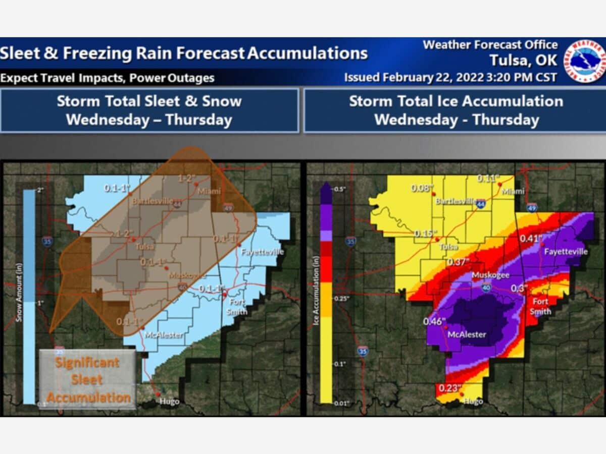 Winter Storm Warning issued for Tulsa County, much of eastern Oklahoma ...