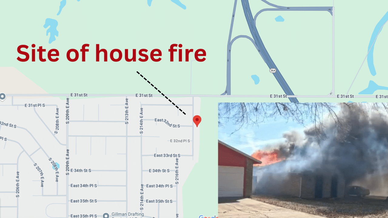 Site of house fire