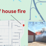 Site of house fire