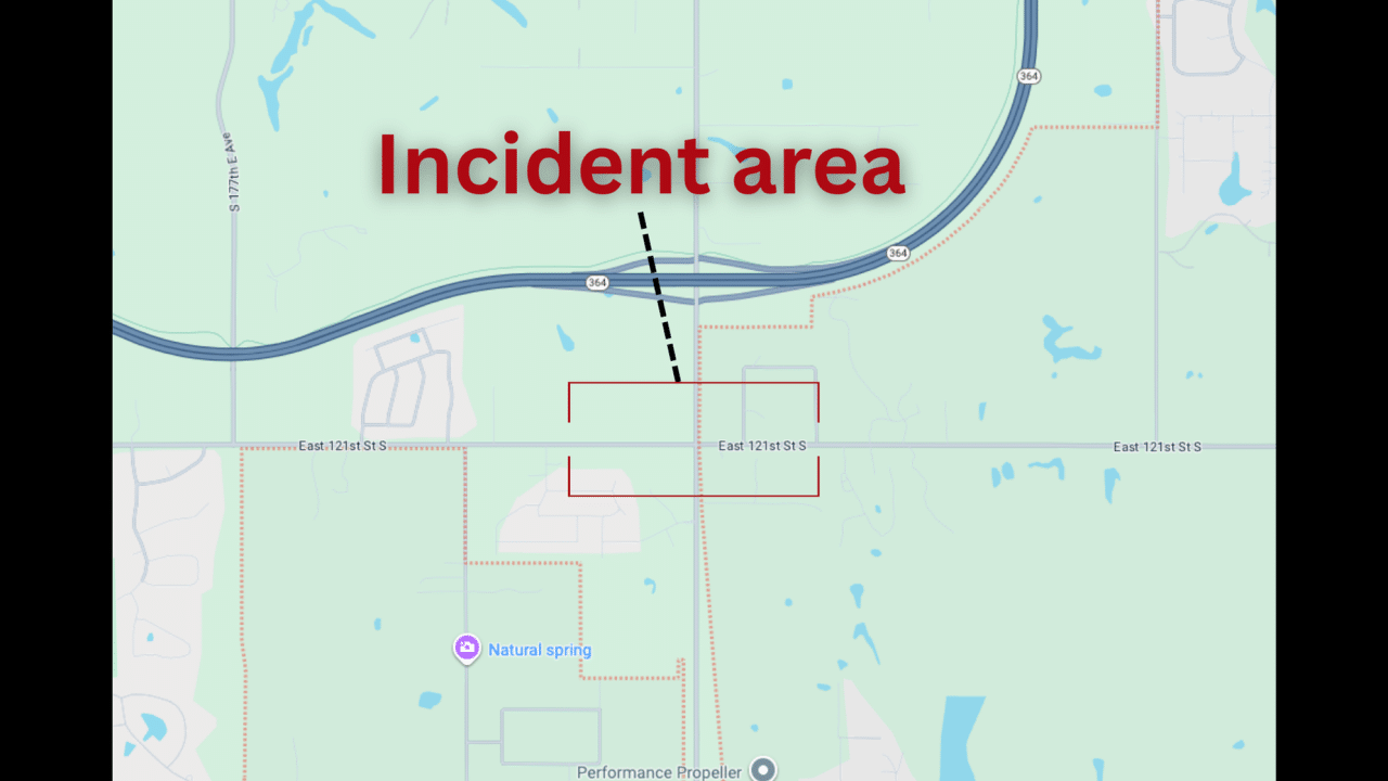Incident area of Broken Arrow shooting
