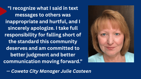 I recognize that what I said in text messages to others was inappropriate and hurtful and I sincerely apologize ” Casteen said “I take full responsibility for falling short of the standard this