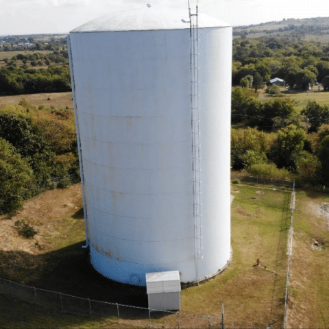 Skyview water tower in Coweta