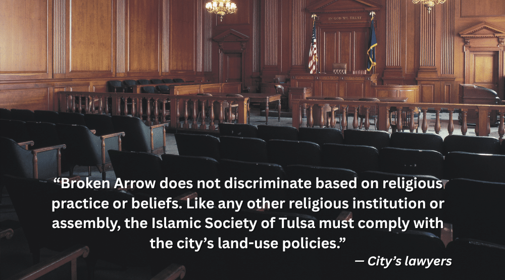 Broken Arrow mosque lawsuit response